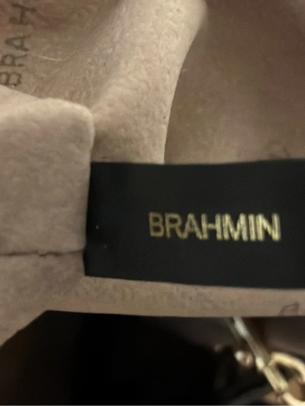 Brahmin Navy/Black Croc-Embossed Leather Crossbody